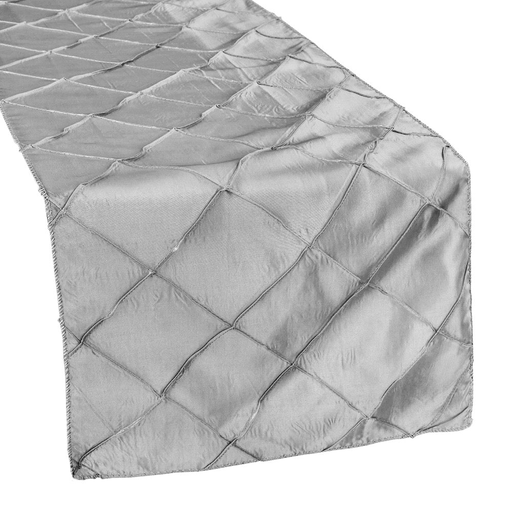 Silver Pintuck Table Runner