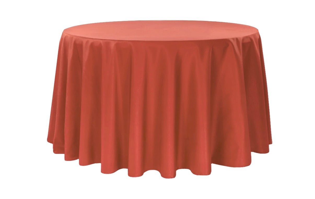 Rust / Burnt Orange Polyester 120” Round
