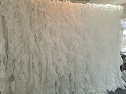 White Ruffle Backdrop