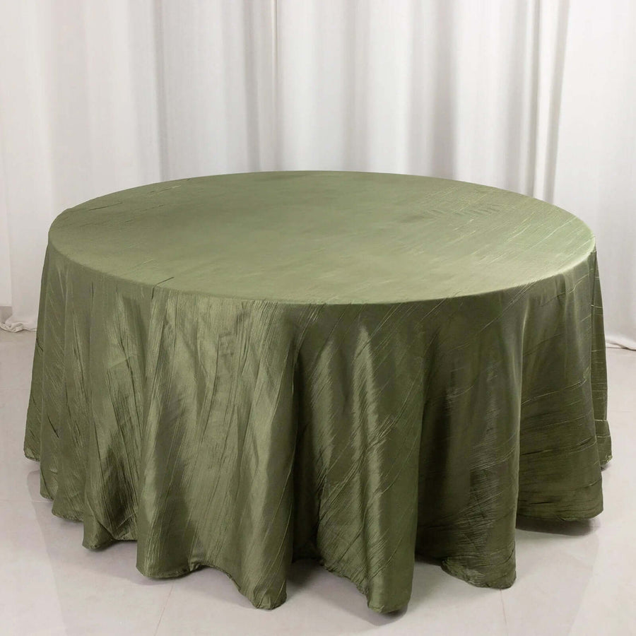 Willow Green Crinkle 120" Round Tablecloth
