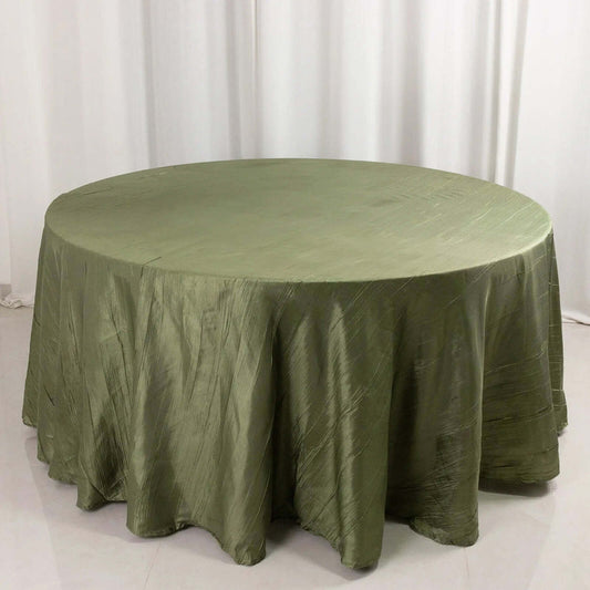 Willow Green Crinkle 120" Round Tablecloth