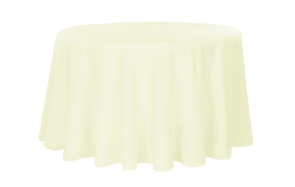 Ivory Polyester 120” Round