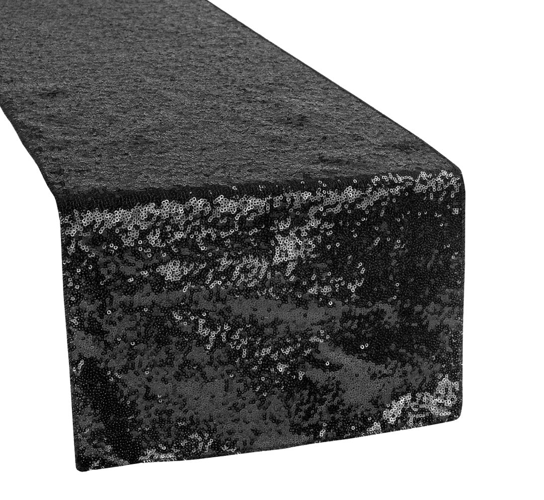 Black Sequin Table Runner