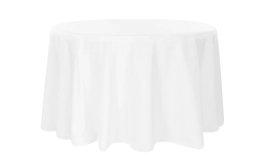 White Polyester 120” Round