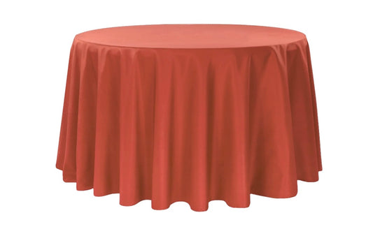 Rust / Burnt Orange Polyester 120” Round