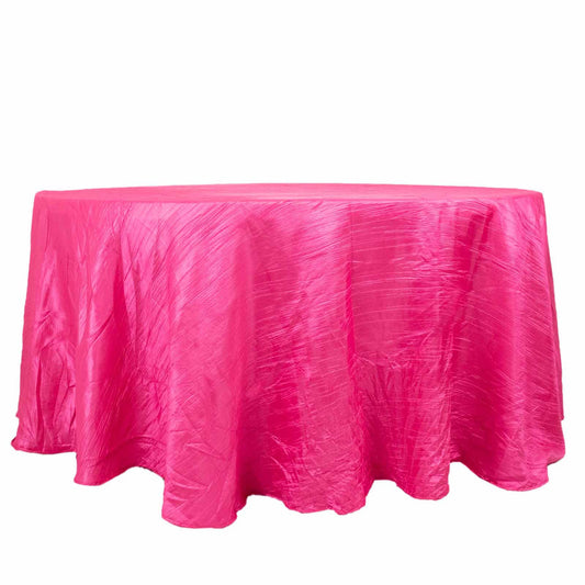 Hot Pink Crinkle 120” Round